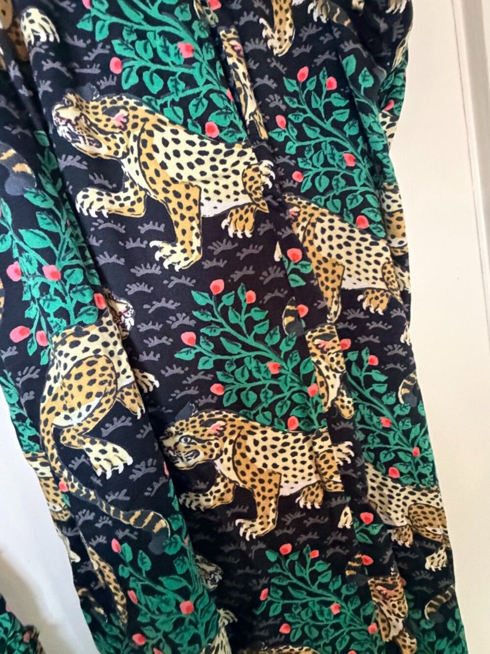 Printfresh Bagheera Long Pajama Set | Size Medium | Black